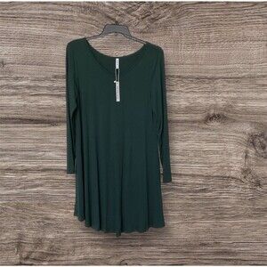 DearCase HunterGreen Midi Long Sleeve Plus Size 2XL  Dress Comfortable  New